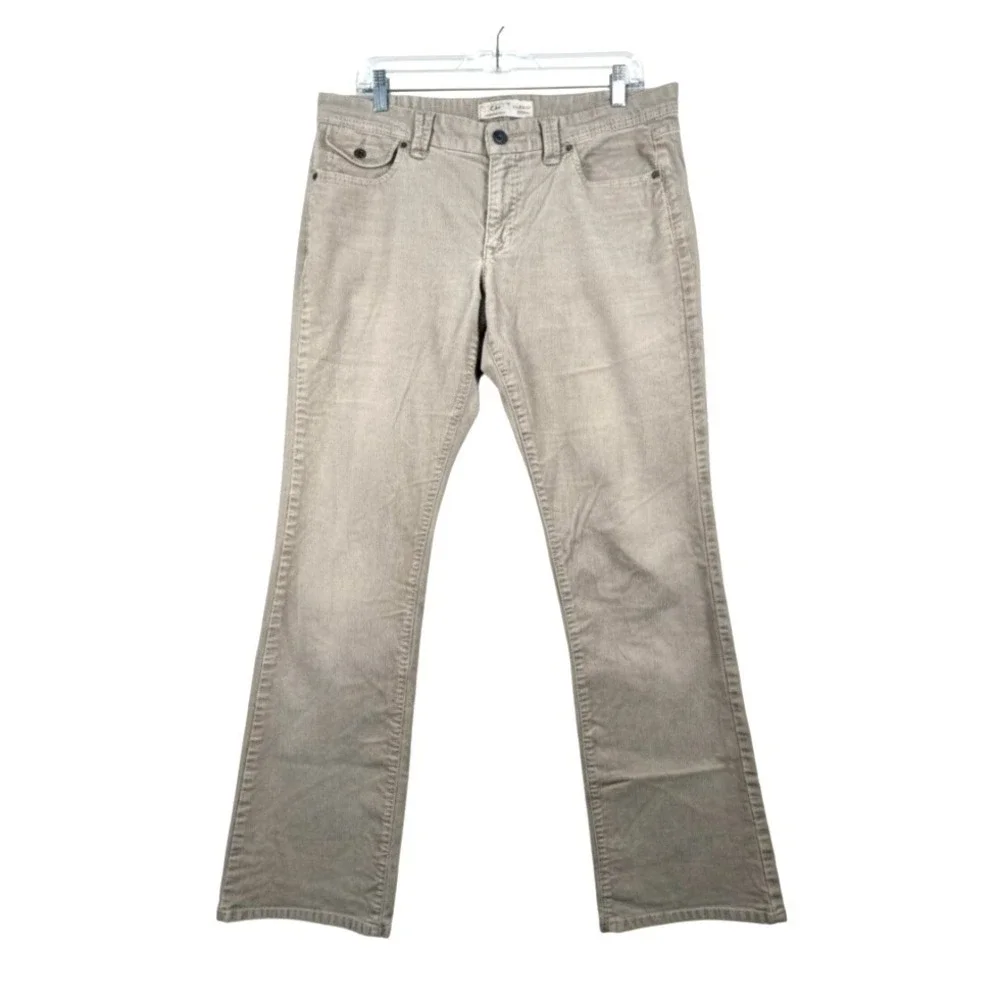 Old Navy Corduroy Pants 12 Tan Beige Bootcut Cottagecore Academia Classic‎ Y2K